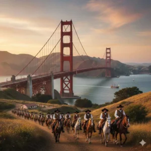 1776 fondation de San Francisco à l'ombre du Golden Gate Bridge