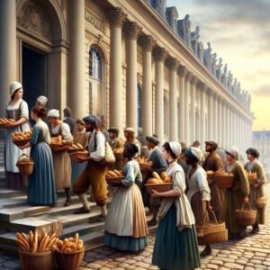 les parisiennes demandent du pain à Versailles